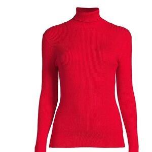 Ribbed knit turtleneck size large